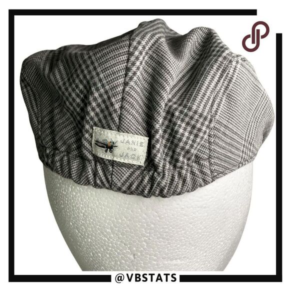 Janie & Jack Boys Houndstooth Golf Flat Newsboy Cap‎ Gray Size 2T-3 - Picture 2 of 7